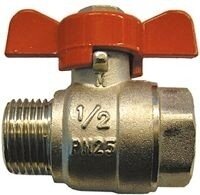 BOLKRAAN VOLLE DOORLAAT MF 4/4" VLINDERHENDEL