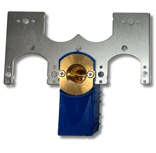 Inbouwdoos / muurplaat enkel (blauw) 1/2 - 20 alu-pex