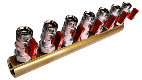 Verdeler 7x rood met grote minibolkranen